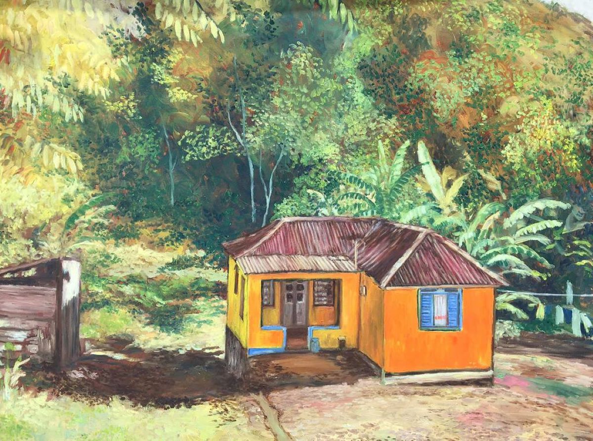 Clarendon Old House oil painting by Vaughn Tucker