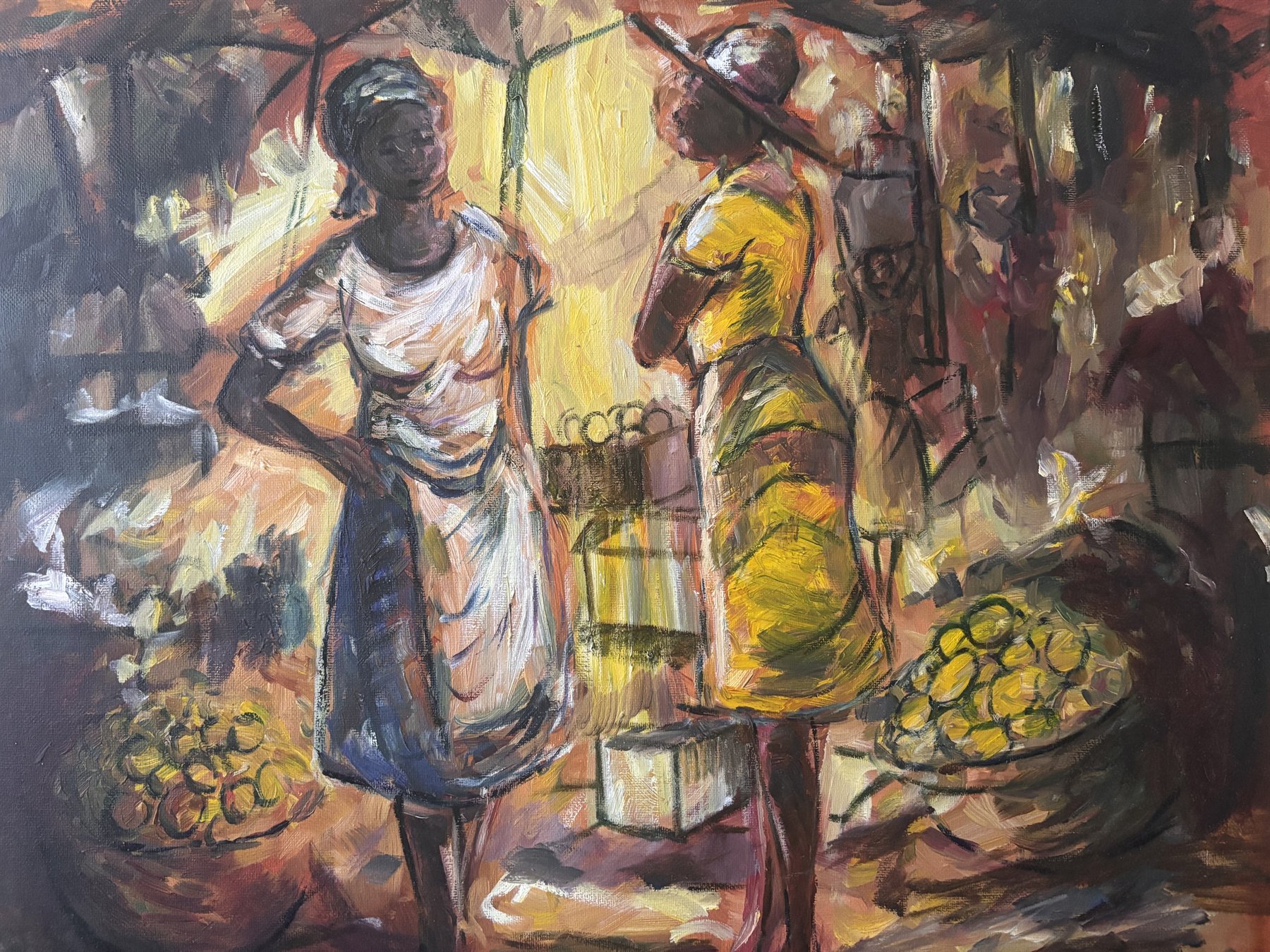 Market Chatter 2 oil painting by Vaughn Tucker