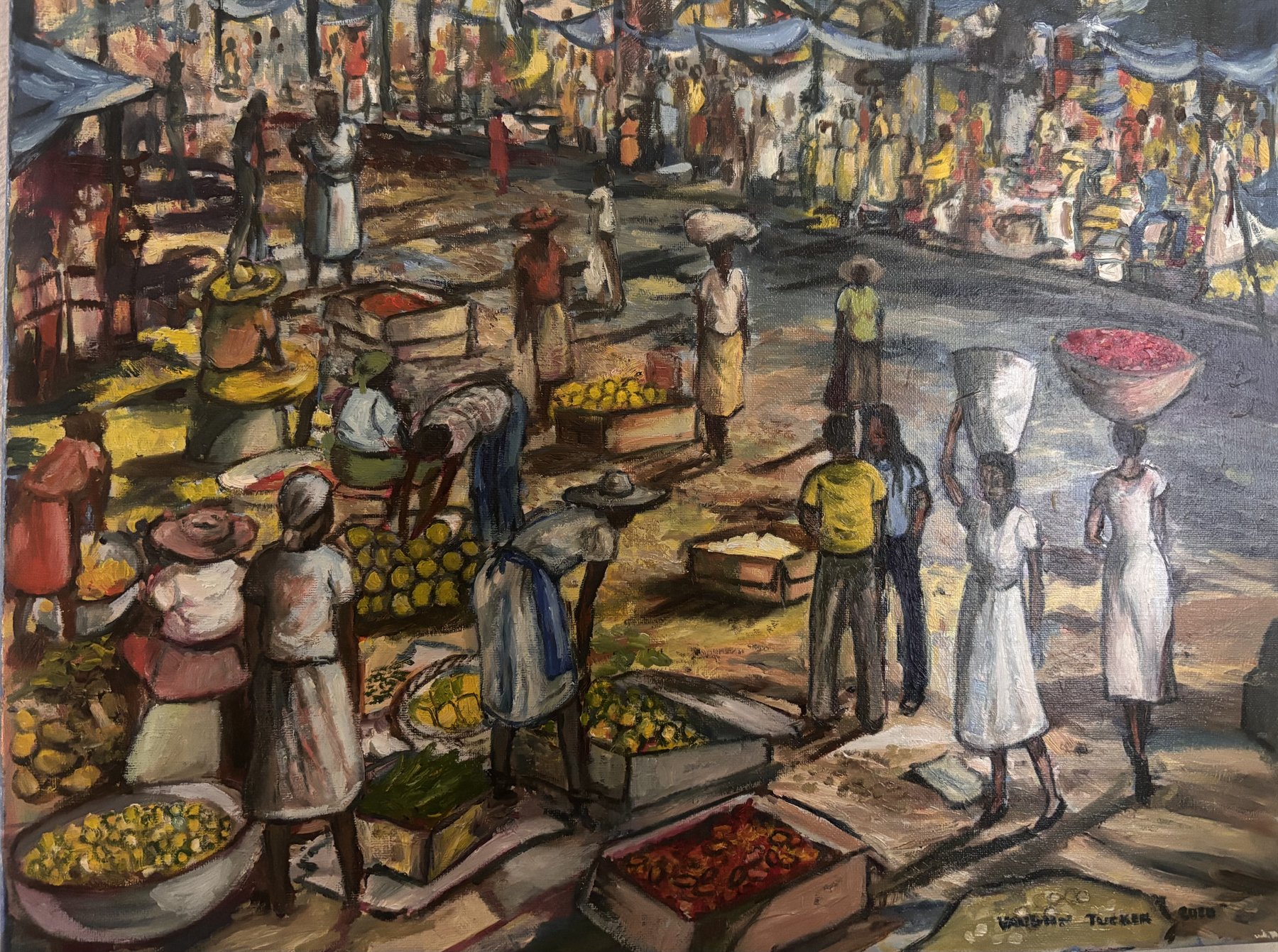 Market Scene oil painting by Vaughn Tucker