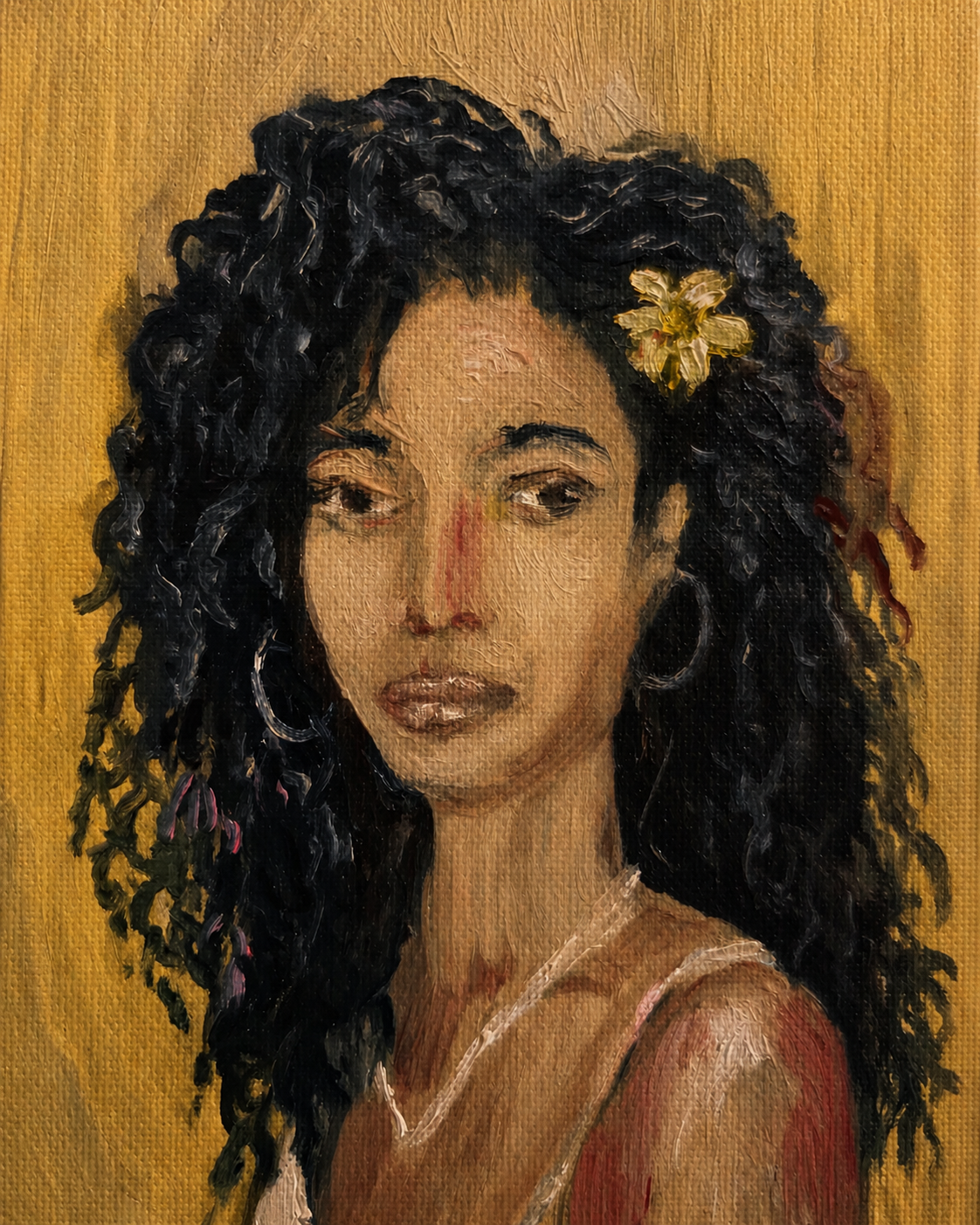 Model oil portrait by Vaughn Tucker